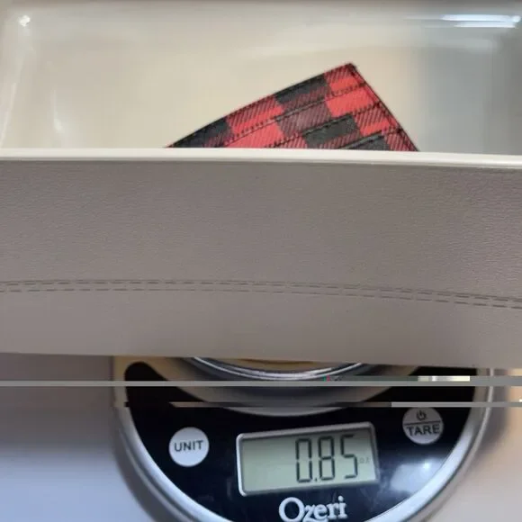 Kate Spade New York Staci Buffalo Plaid Small Slim Cardholder Black Glitter - Picture 7 of 7